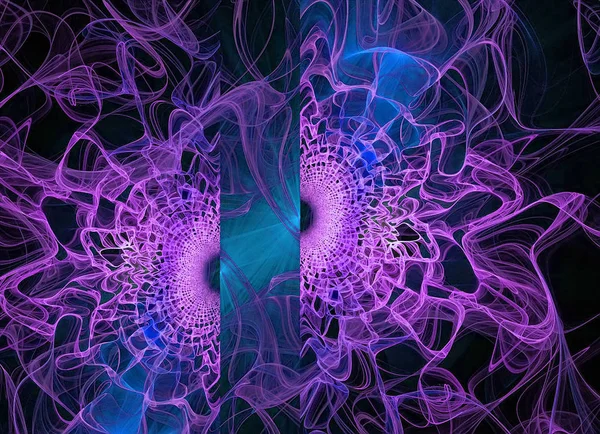 Αφηρημένο Fractal Φόντο Γραμμές Και Γεωμετρικές Μορφές — Φωτογραφία Αρχείου