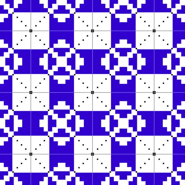 Синий Ретро Этнический Текстильный Фон — стоковое фото