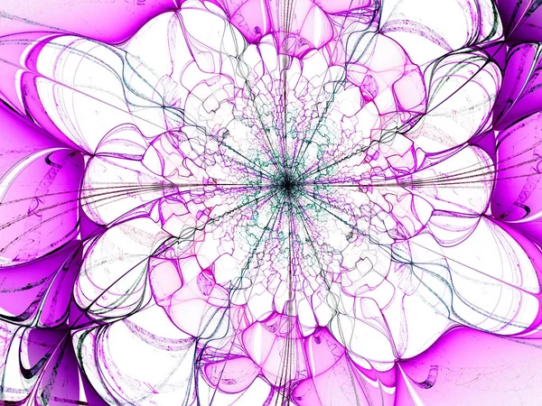 Abstrato Fractal Flor Colorido Fundo — Fotografia de Stock