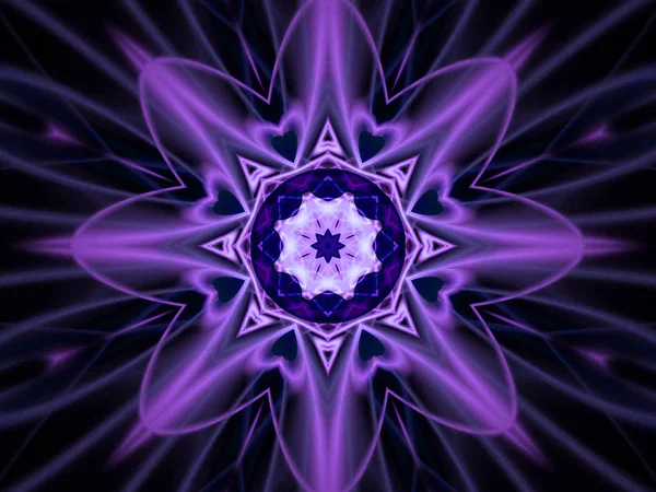 Violet Abstrait Ornemental Mandala Fond — Photo