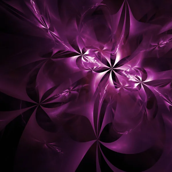 Абстрактные Лепестки Пламя Цветы Фиолетовый Фиолетовый Футуристический Фон — стоковое фото