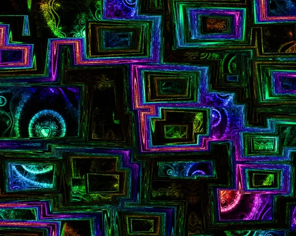 Psychedelische Farben Bunte Abstrakte Mosaik Nahtlosen Hintergrund — Stockfoto