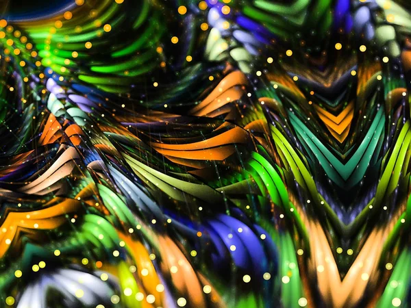 Abstracte Fractal Achtergrond Met Lijnen Cirkels — Stockfoto