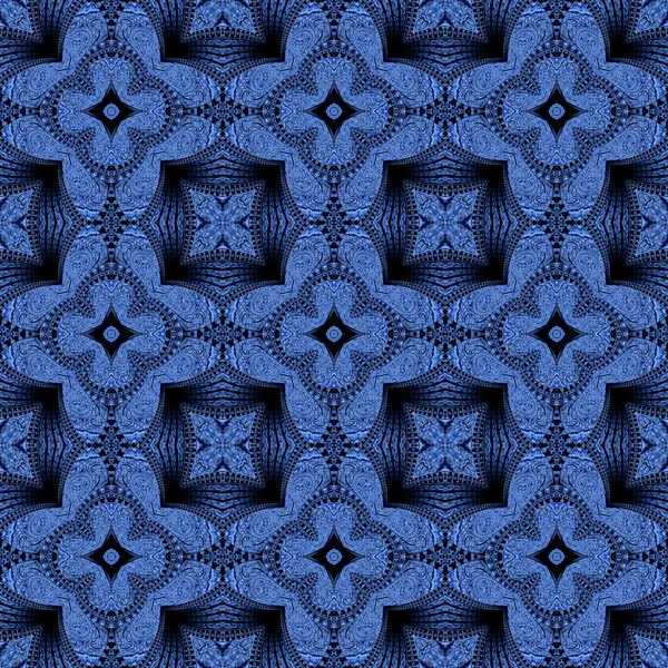 Blauw Retro Stijl Abstracte Patroon Ontwerp — Stockfoto