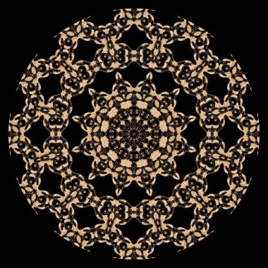 kahverengi soyut süs mandala arka plan