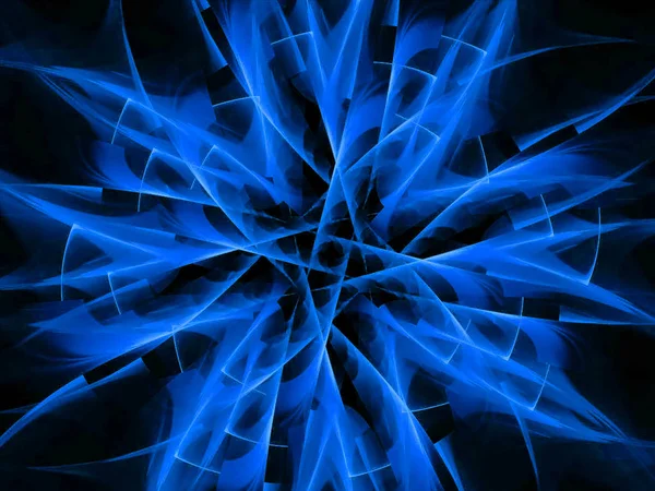 抽象的なファンタジー青い花壁紙 万華鏡のバック グラウンド — ストック写真