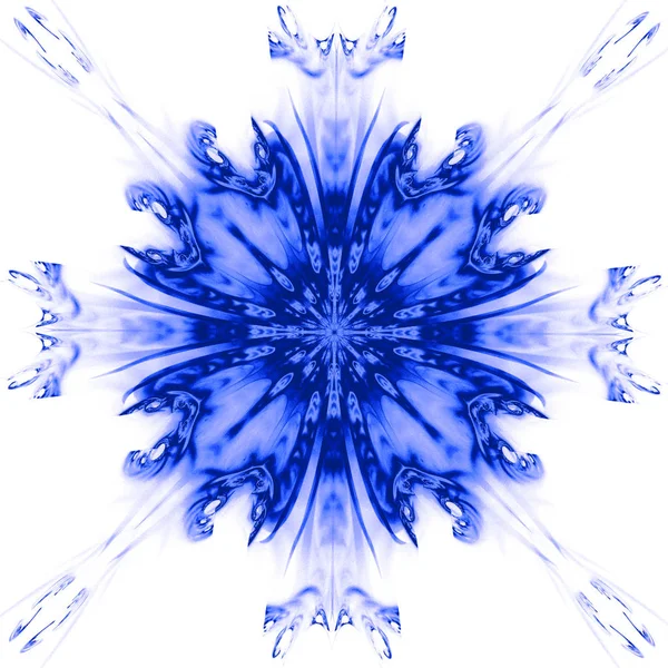 抽象的な青い花壁紙 万華鏡のバック グラウンド — ストック写真