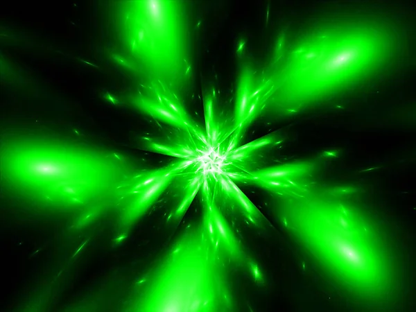 Abstrakcja Fraktal Futurystyczny Zielone Tło — Zdjęcie stockowe