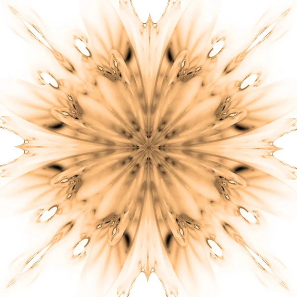 Bézs Absztrakt Virágos Háttérkép Háttér Kaleidoszkóp — Stock Fotó