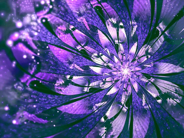 Abstract Purple Violet Floral Wallpaper Fractal Background — Stock Photo, Image