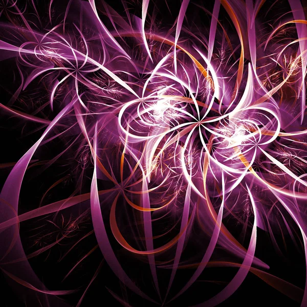 Pétalos Abstractos Llamas Flores Violeta Púrpura Fondo Futurista —  Fotos de Stock