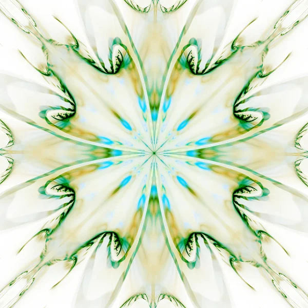 Зелені Абстрактні Квіткові Шпалери Фон Калейдоскопа — стокове фото