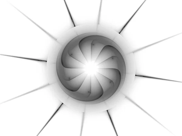 abstract round graphic camera shutter on white background