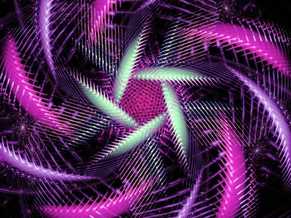 Abstracte Fractal Achtergrond Met Gekruiste Lijnen — Stockfoto