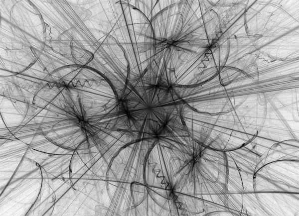 Абстрактный Фрактальный Фон Линиями Геометрическими Формами — стоковое фото