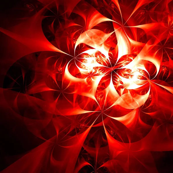 red abstract petals, flames and flowers, futuristic background