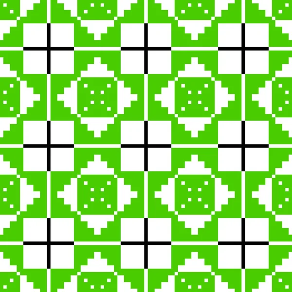 Schwarz Grün Retro Abstraktes Geometrisches Ethnisches Muster — Stockfoto