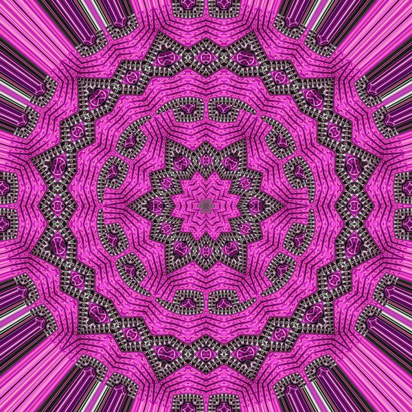 Růžová Mandala Okrasné Abstraktní Pozadí — Stock fotografie