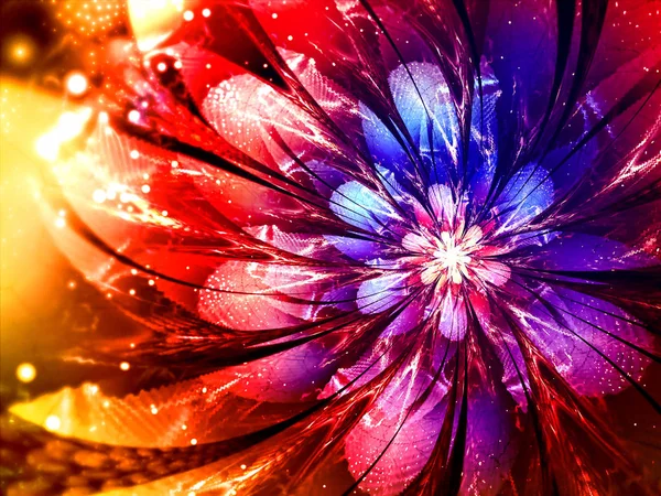 Abstract Purple Violet Floral Wallpaper Fractal Background — Stock Photo, Image