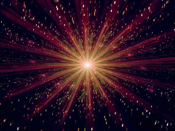 Färgglad Abstrakt Fraktal Bakgrund Med Ljuseffekt — Stockfoto