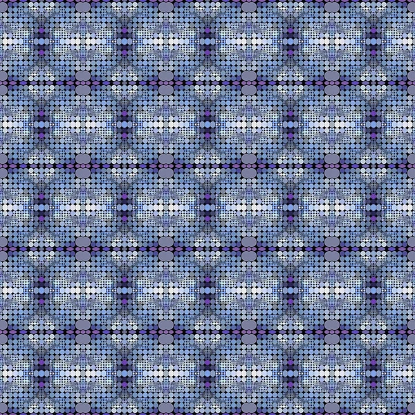 Azul Abstracto Inconsútil Patrón Puntos Mosaico — Foto de Stock