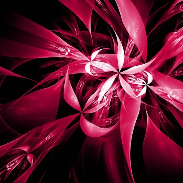 red abstract petals, flames and flowers, futuristic background Stock