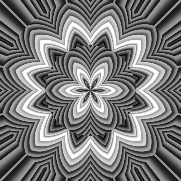 Grey Abstract Ornamental Mandala Background — Stock Photo, Image