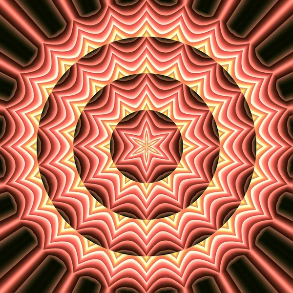 Red Abstract Ornamental Mandala Background — Stock Photo, Image