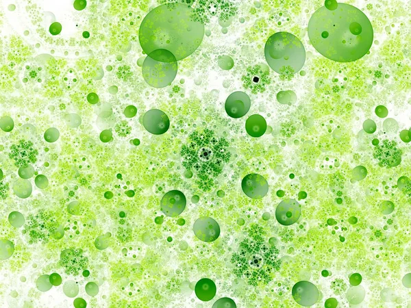Green Chaotic Bubbles Background — Stock Photo, Image