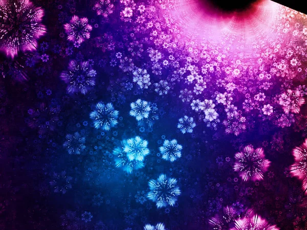 Abstract Purple Violet Floral Wallpaper Fractal Background — Stock Photo, Image