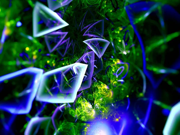 Abstract Fractal Background Crossed Line Light Effects — Stock Photo, Image