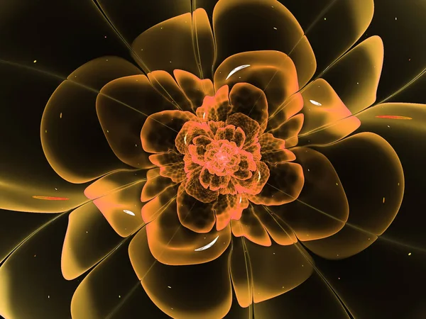 นหล นของดอกไม แฟรคท ลนามธรรม — ภาพถ่ายสต็อก