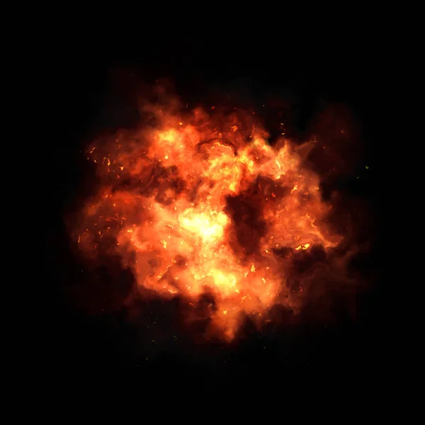 Llama Explosión Ilustración Aislado Blanco —  Fotos de Stock