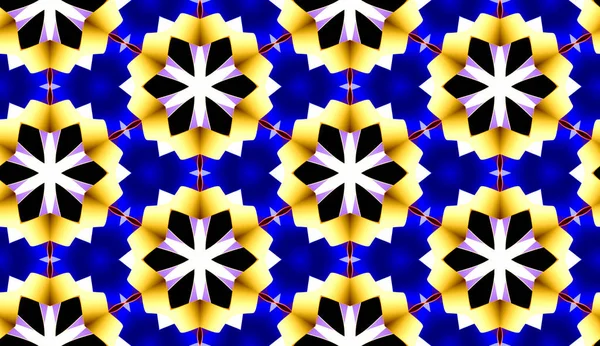 Seamless Abstrak Pola Kaleidoscopic Untuk Latar Belakang — Stok Foto