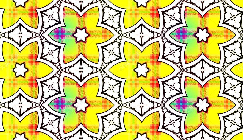 seamless abstract kaleidoscopic pattern for background