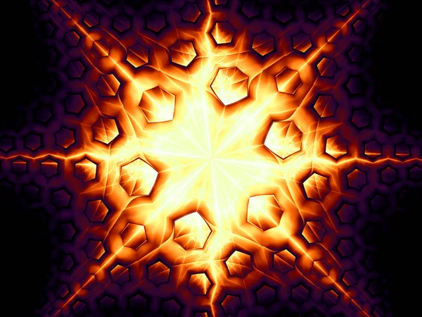 abstract fractal mosaic swirl. crossed light lines