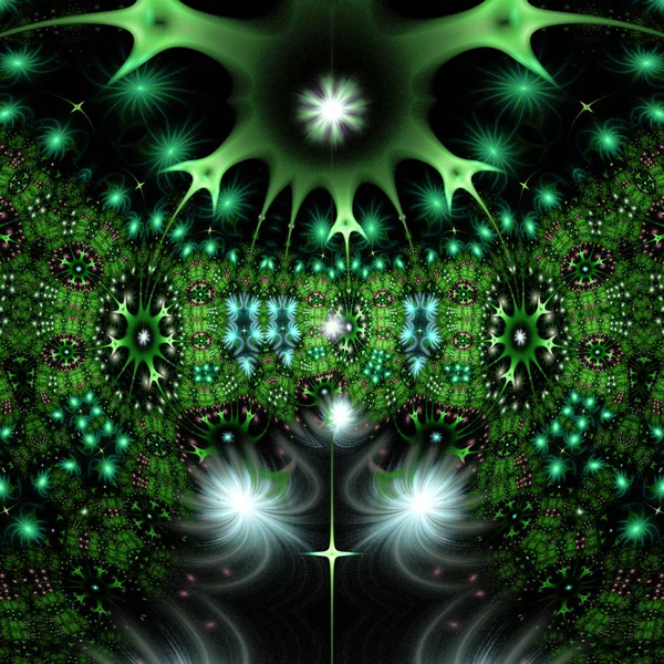 Fondo Fractal Abstracto Con Efectos Luz Para Diseño — Foto de Stock