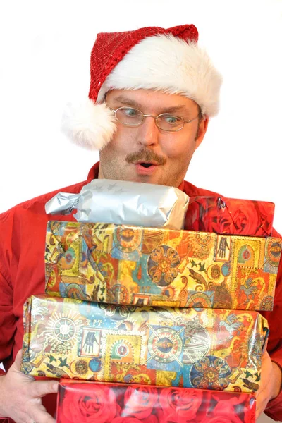 Verdächtiger Weihnachtsmann — Stockfoto
