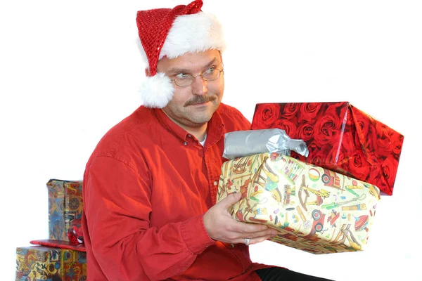 Verdächtiger Weihnachtsmann — Stockfoto