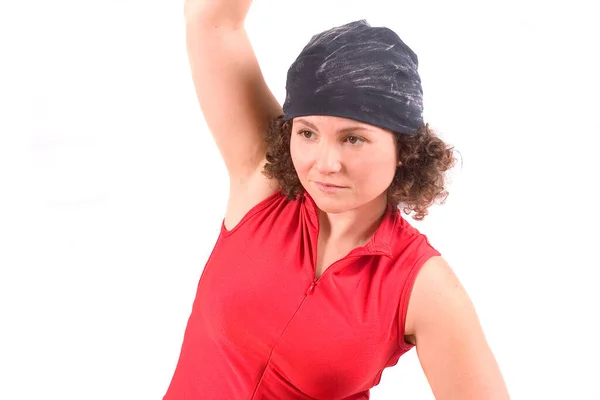 Egzersiz Sonrası Kaslarını Esneten Güzel Bir Kadın — Stok fotoğraf