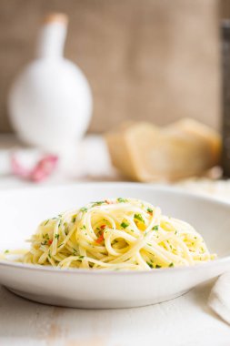 Lezzetli pişmiş makarna. 