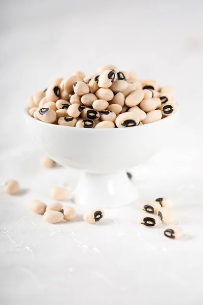Small Bowl Filled Dried Blackeye Peas — Stock Photo, Image