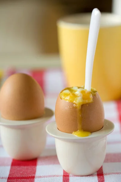 Ovos Misturados Com Açafrão Azeite — Fotografia de Stock