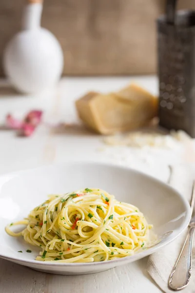 Smakelijke Gekookte Pasta Bord — Stockfoto