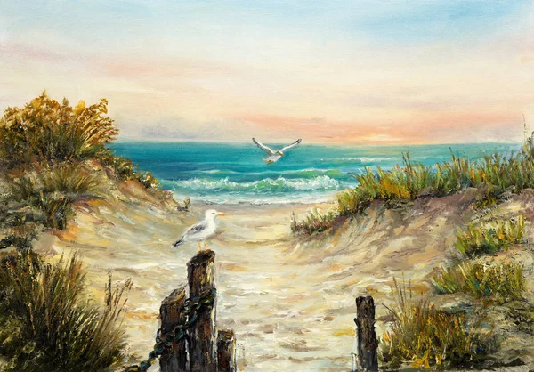 Ocean dunes Stok Lukisan  