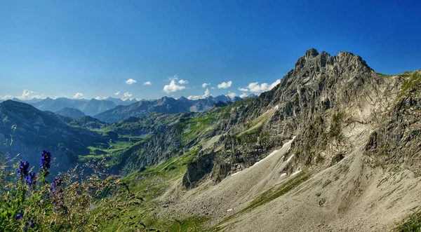 Bergpanorama in den Hintersteiner Alpen mit dem Rauhorn
