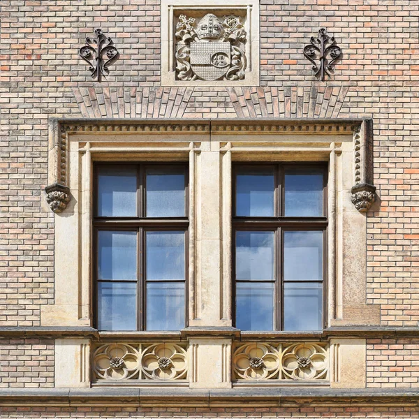 건물의 창입니다 Pragua 2018 — 스톡 사진
