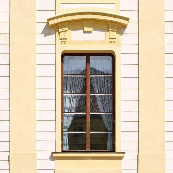 Ventana Edificio Antiguo Viejo Pragua 2018 — Foto de Stock