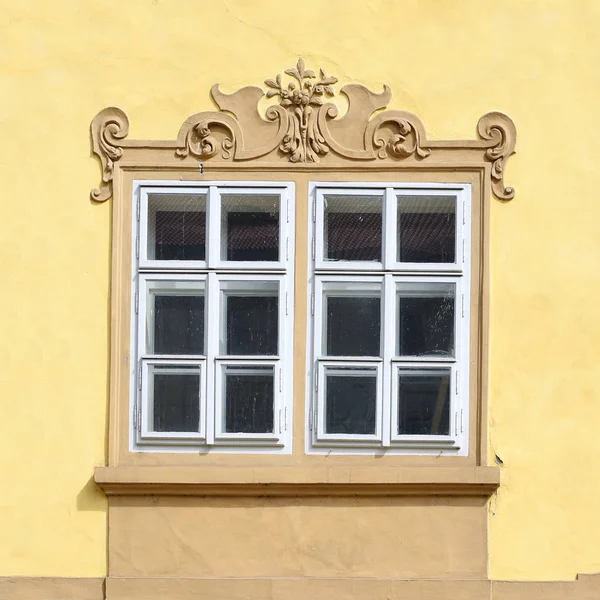 Fenster Eines Antiken Gebäudes Alte Pragua 2018 — Stockfoto