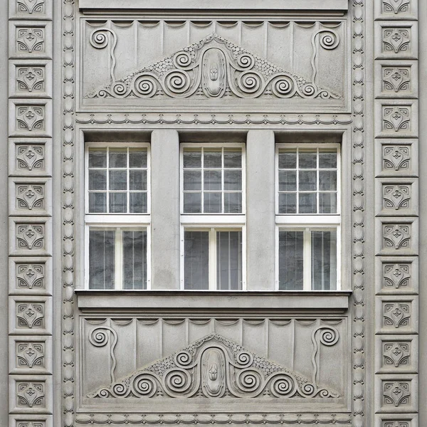 Ventana Edificio Antiguo Viejo Pragua 2018 — Foto de Stock